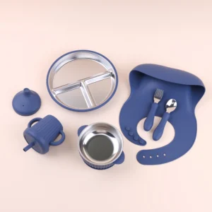 Stainless Steel and Silicone Baby Feeding Set – FS0018